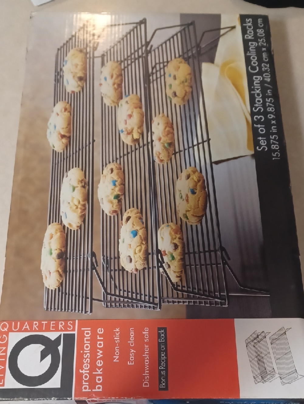 Black Non-Stick 3-Pack Baking Cooling Racks